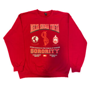 Delta Sigma Theta Torch of Wisdom Red Crewneck